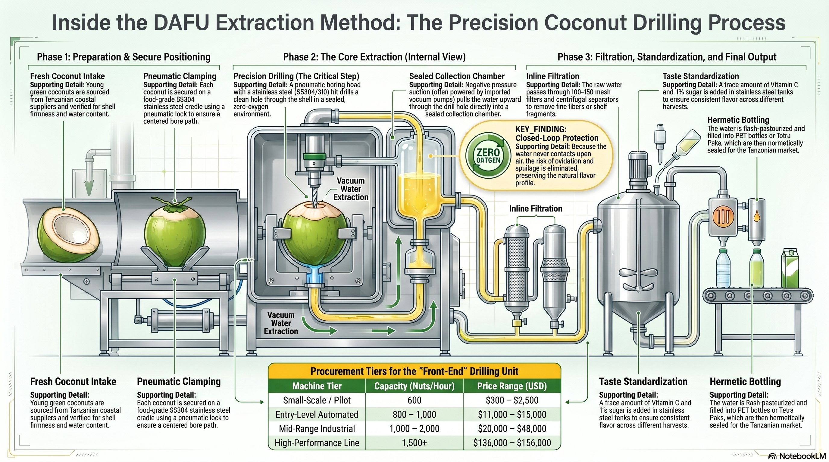 Industrial Coconut Boring Machine